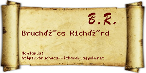 Bruchács Richárd névjegykártya