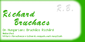 richard bruchacs business card