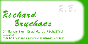 richard bruchacs business card